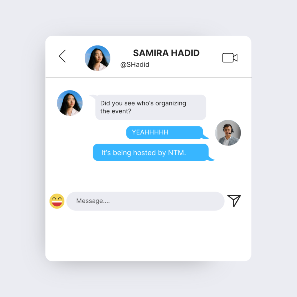 Chat Showing NTM as Abbreviation for Organizations 